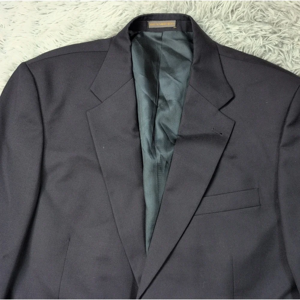 Vintage Lacrosse Jacket Mens 44R Blue Wool Suit Coat Lined Pockets South Africa